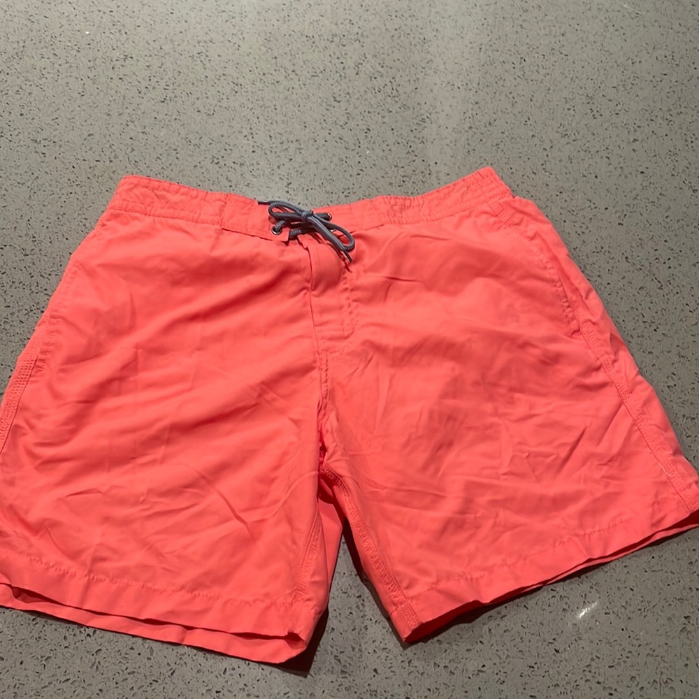 Peach colored adult men swim trunks